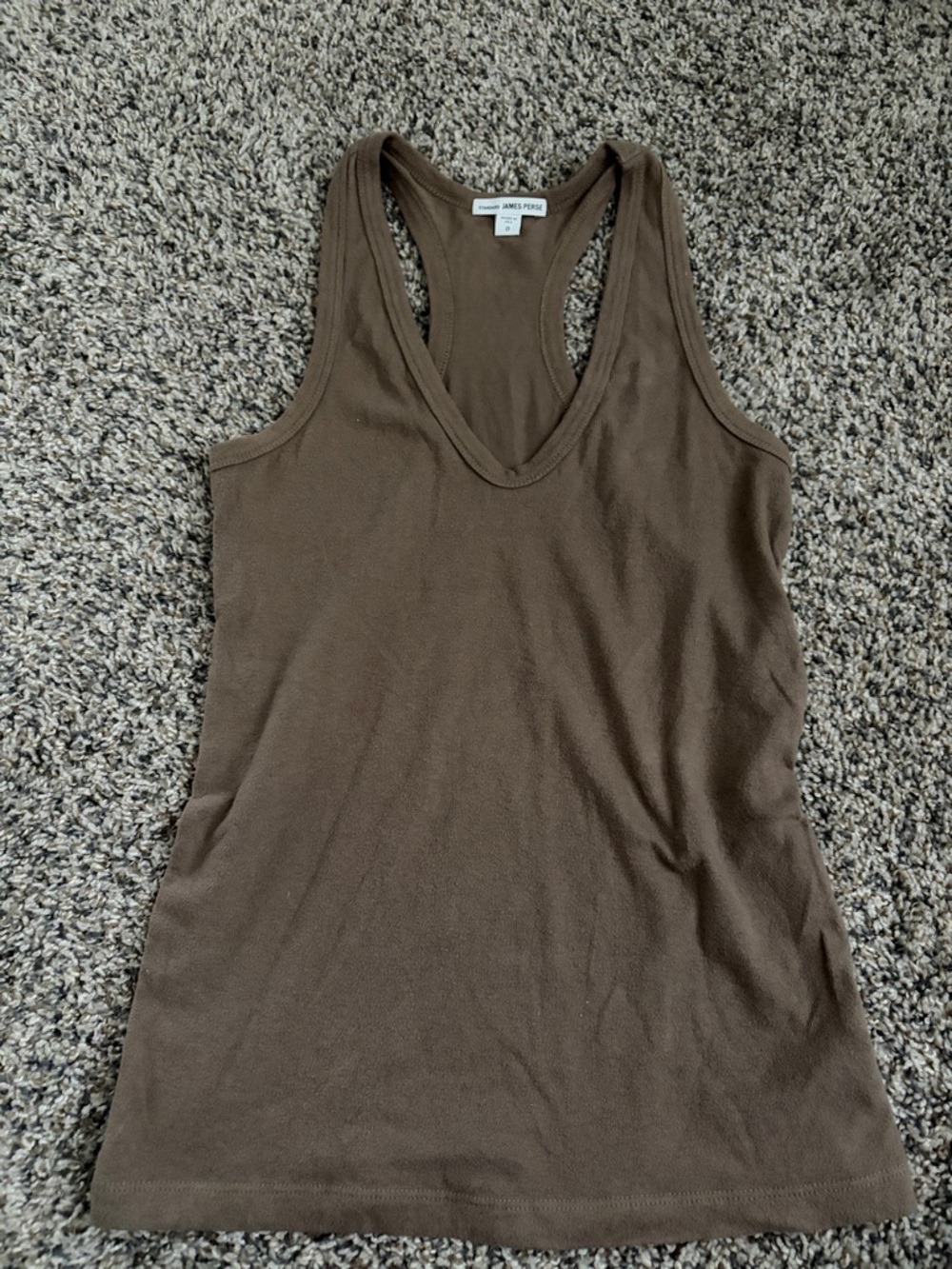 James Perse Chocolate Brown Racerback Tank